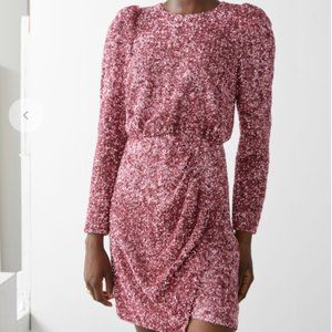 Pink sequin & Other Stories party dress